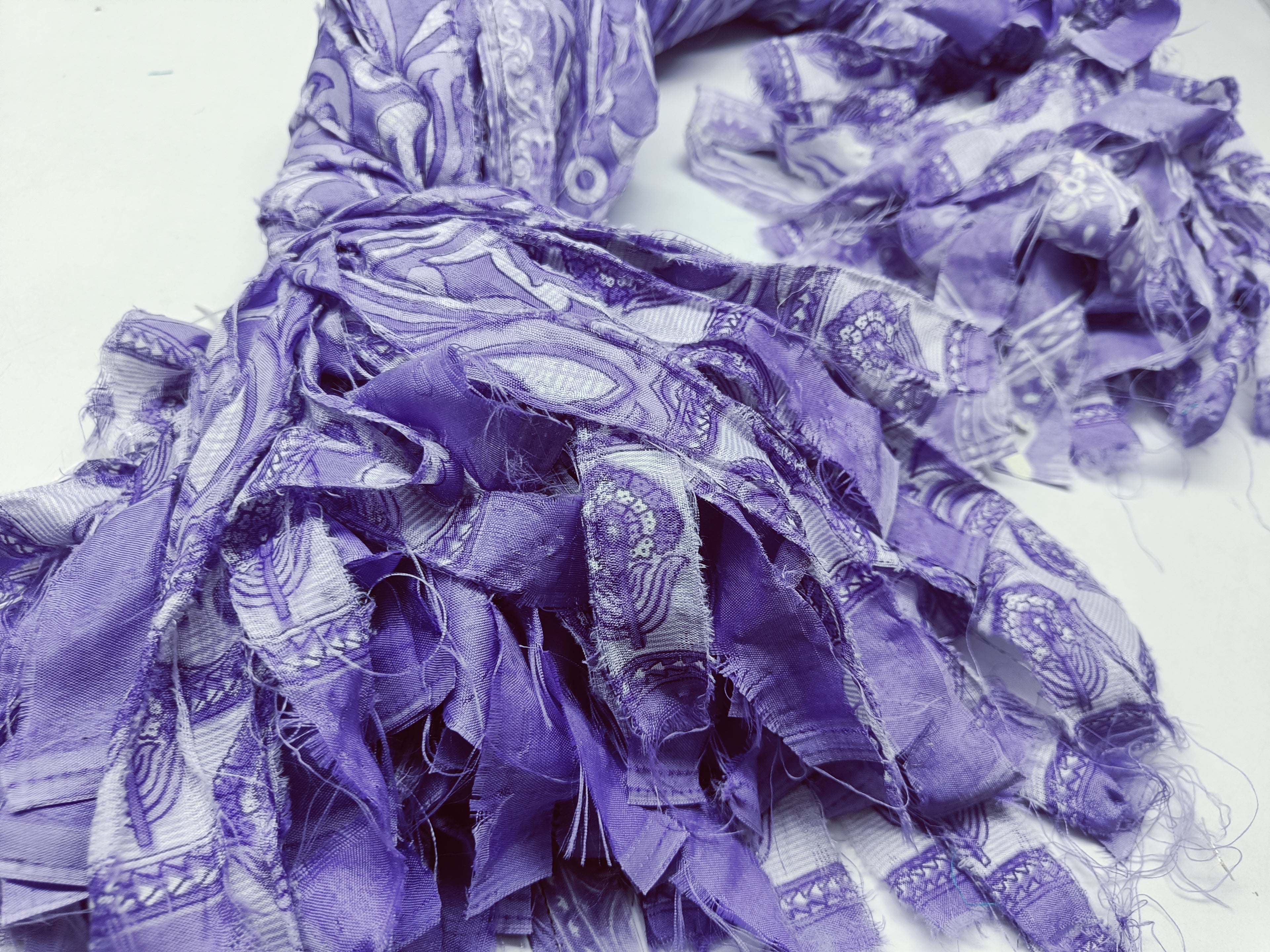 Reclaimed Sari Stripe - Brinjal