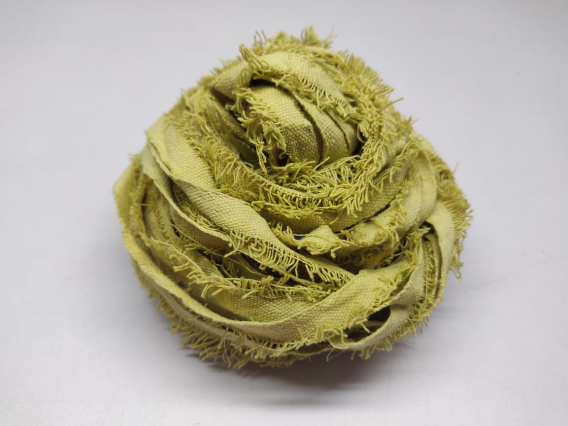 Cotton Frizz Ribbon - Lime Green - SilkRouteIndia