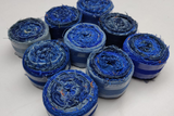 Recycled Denim Ribbon/ Denim Cotton Ribbon is the by-product of jeans wear in India. Are you planning to buy Denim Ribbon Online? The jeans are washed and then torn in stripes and sewn end to end to make beautiful.