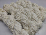 Recycled Linen Yarn natural is made from leftover or excessive warp/ weft thread on handlooms/powerloom, to be specific the byproduct linen from industrial Linen weaving unit in India. This knitting yarn is hand-spun, using drop spindle helping women cooperatives to earn their livelihood.