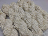 Recycled Linen Yarn natural is made from leftover or excessive warp/ weft thread on handlooms/powerloom, to be specific the byproduct linen from industrial Linen weaving unit in India. This knitting yarn is hand-spun, using drop spindle helping women cooperatives to earn their livelihood.