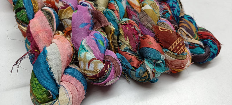 Recycled Sari Ribbon - Non Silk