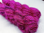 Recycled Sari Silk Yarn Prime - Fuchsia - Sari Silk Yarn - Himalaya Yarn - recycle Sari Yarn - Recycle Silk Yarn - Recycled Yarn - Sari Yarn