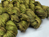 Recycled Sari silk Ribbon is the by-product of colorful saris that women wear in India. It is the loose ends of saris collected from industrial mills in India that is torn in stripes and sewn end to end to make beautiful and colorful ribbons. 