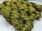 Recycled Sari silk Ribbon is the by-product of colorful saris that women wear in India. It is the loose ends of saris collected from industrial mills in India that is torn in stripes and sewn end to end to make beautiful and colorful ribbons. 