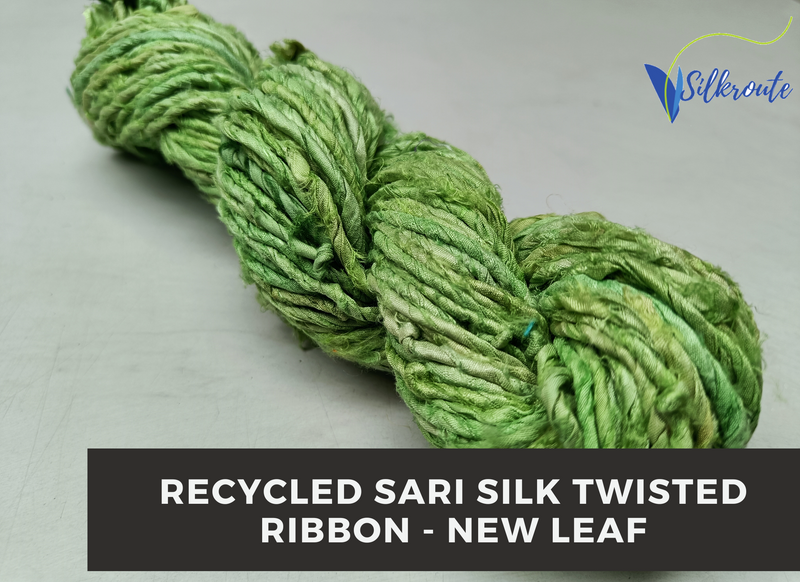 Recycled Twisted Ribbon - New Leaf