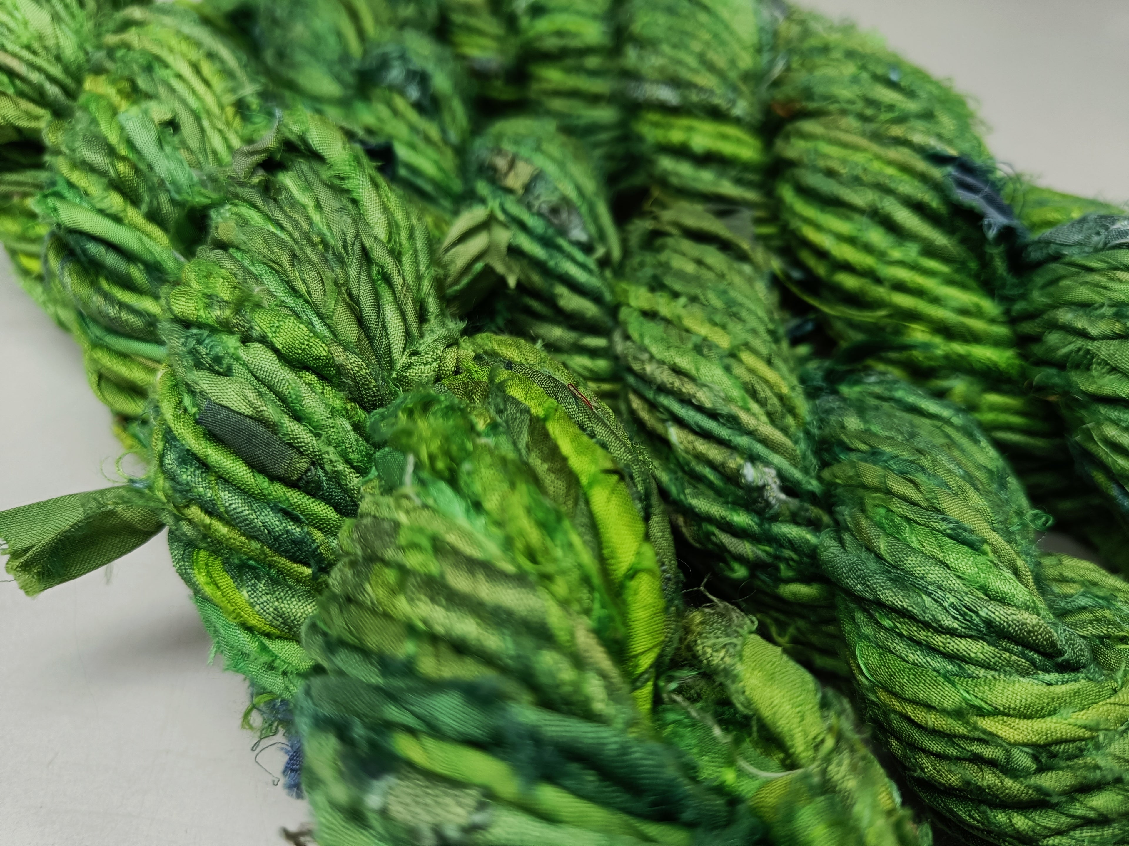 Recycled Sari Silk Twisted Ribbon, Premium Twisted Ribbon, Recycled Ribbon, Recycled Sari Ribbon | Recycled Twisted Ribbon | SilkRouteIndia