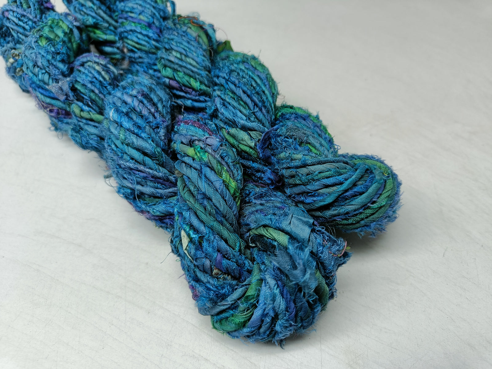 Recycled Ribbon, Twisted Ribbon, Recycled Twisted Ribbon, Recycled Silk Ribbon, Recycled Sari Ribbon, Recycled Sari Twisted Ribbon - SilkRouteIndia