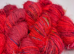 Recycled Sari Silk Yarn Prime&nbsp;Blood is available in multitude of colors, and being premium, you get extra length of yarn in the same weight. We fabricate Recycled Silk Yarn from the bi-product of sari and silk production units.