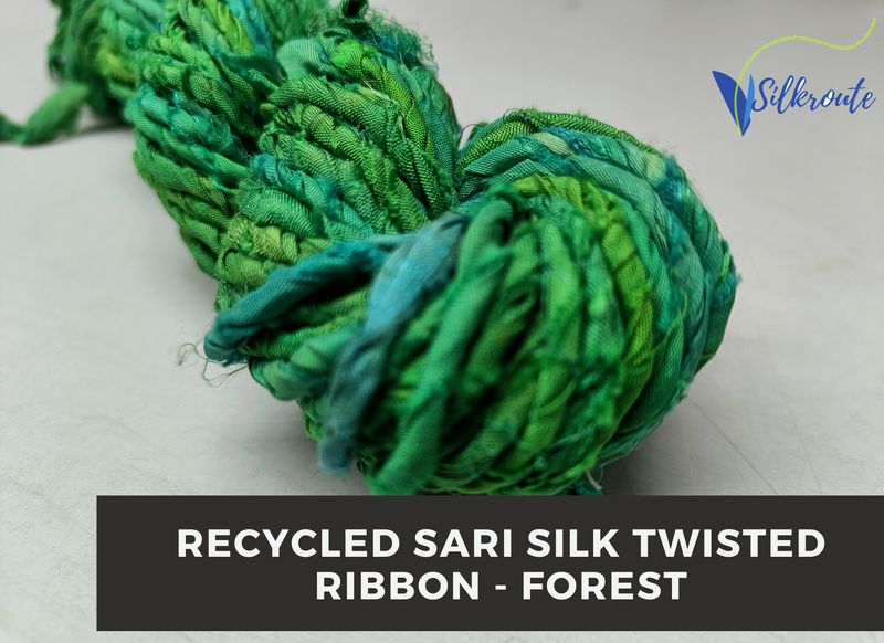 Recycled Twisted Ribbon - Forest