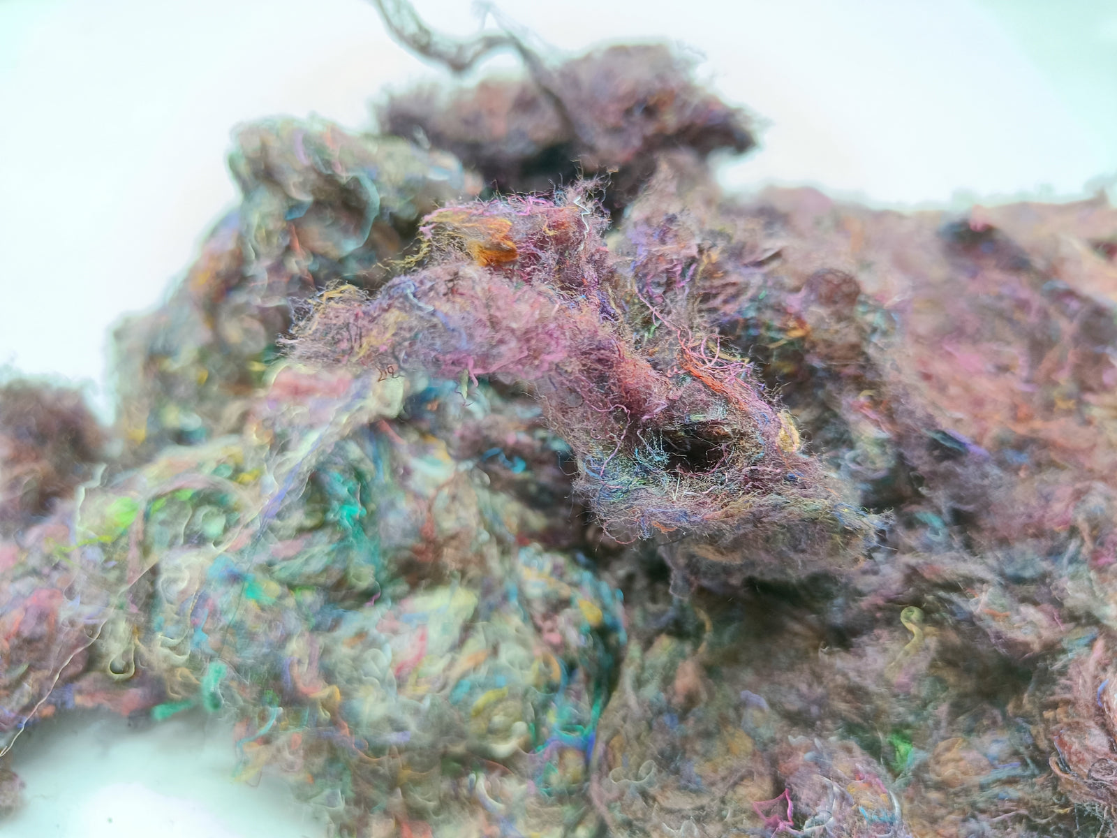 Recycled Silk Pulled Fiber - Pulled Silk Fiber - Recycled Fiber - Pulled Silk Fiber - Roving Fiber - SILKROUTEINDIA