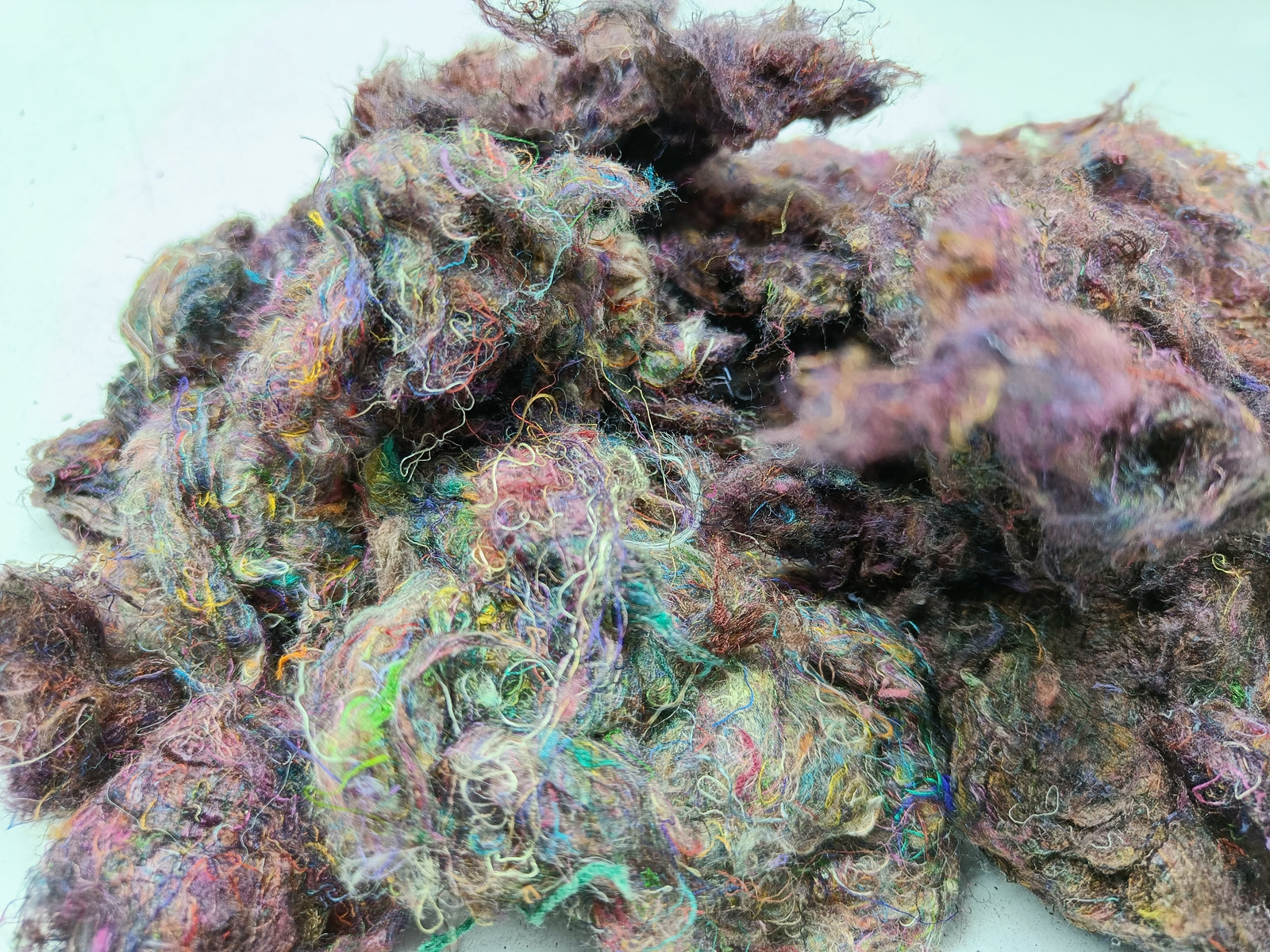 Recycled Silk Pulled Fiber - Pulled Silk Fiber - Recycled Fiber - Pulled Silk Fiber - Roving Fiber - SILKROUTEINDIA