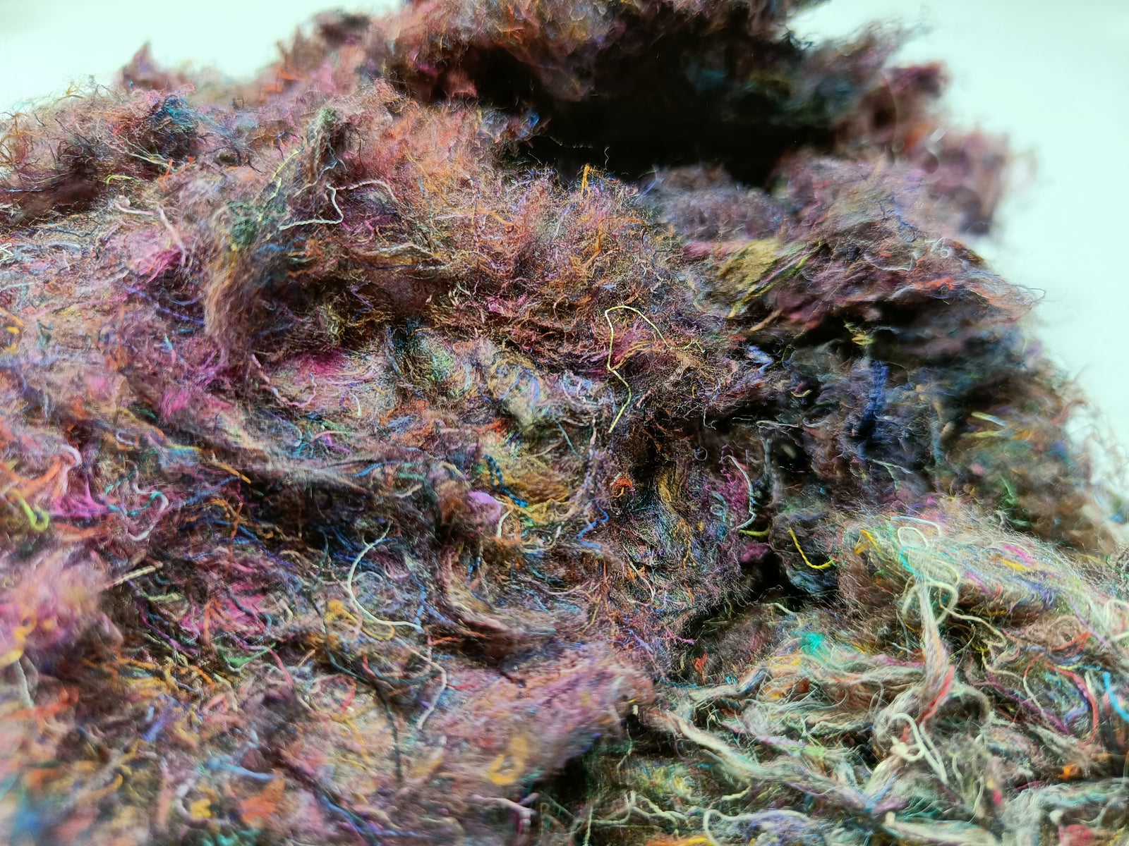 Recycled Silk Pulled Fiber - Pulled Silk Fiber - Recycled Fiber - Pulled Silk Fiber - Roving Fiber - SILKROUTEINDIA