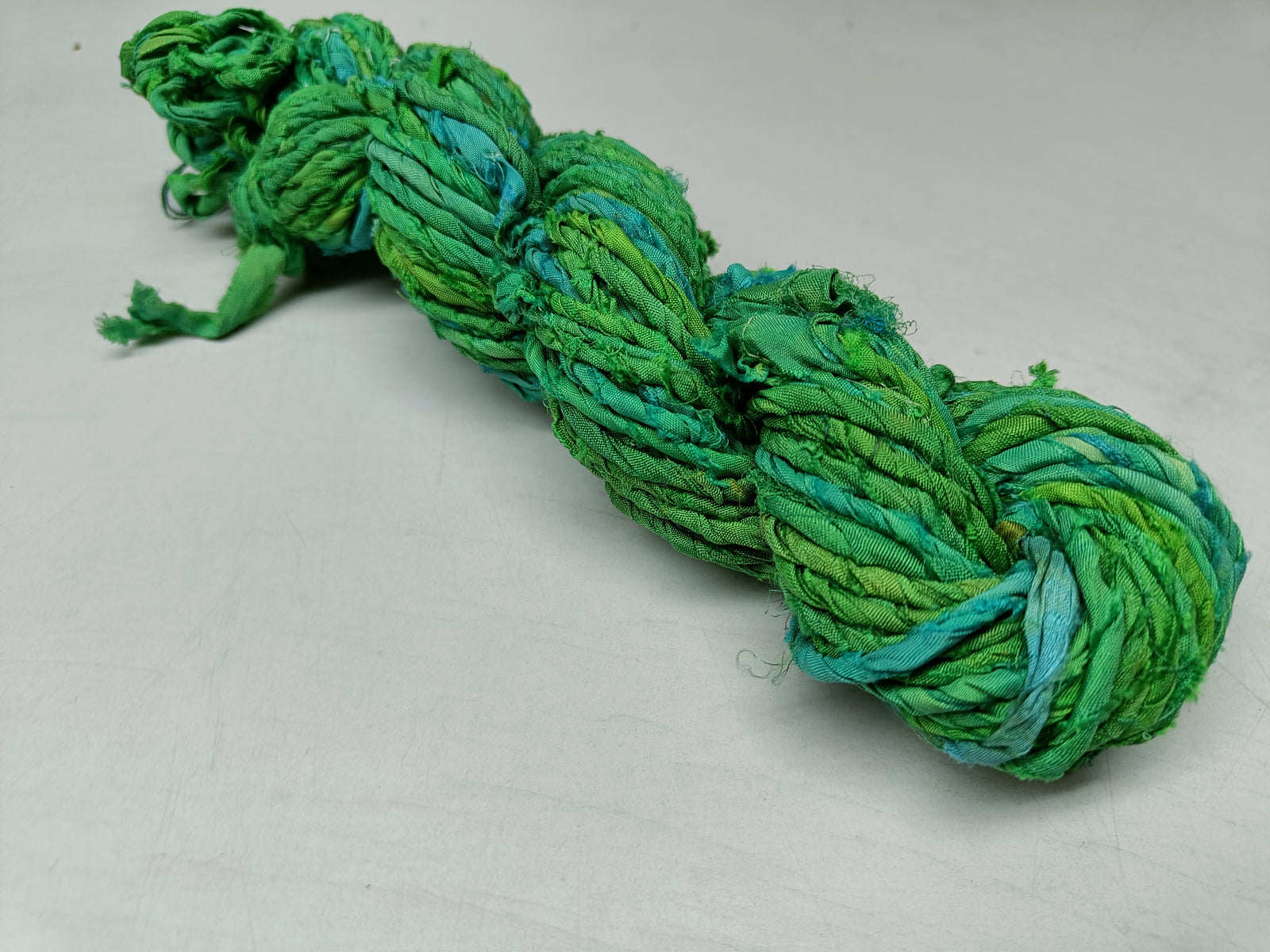 Recycled Sari Silk Twisted Ribbon, Premium Twisted Ribbon, Recycled Ribbon - SilkRouteIndia
