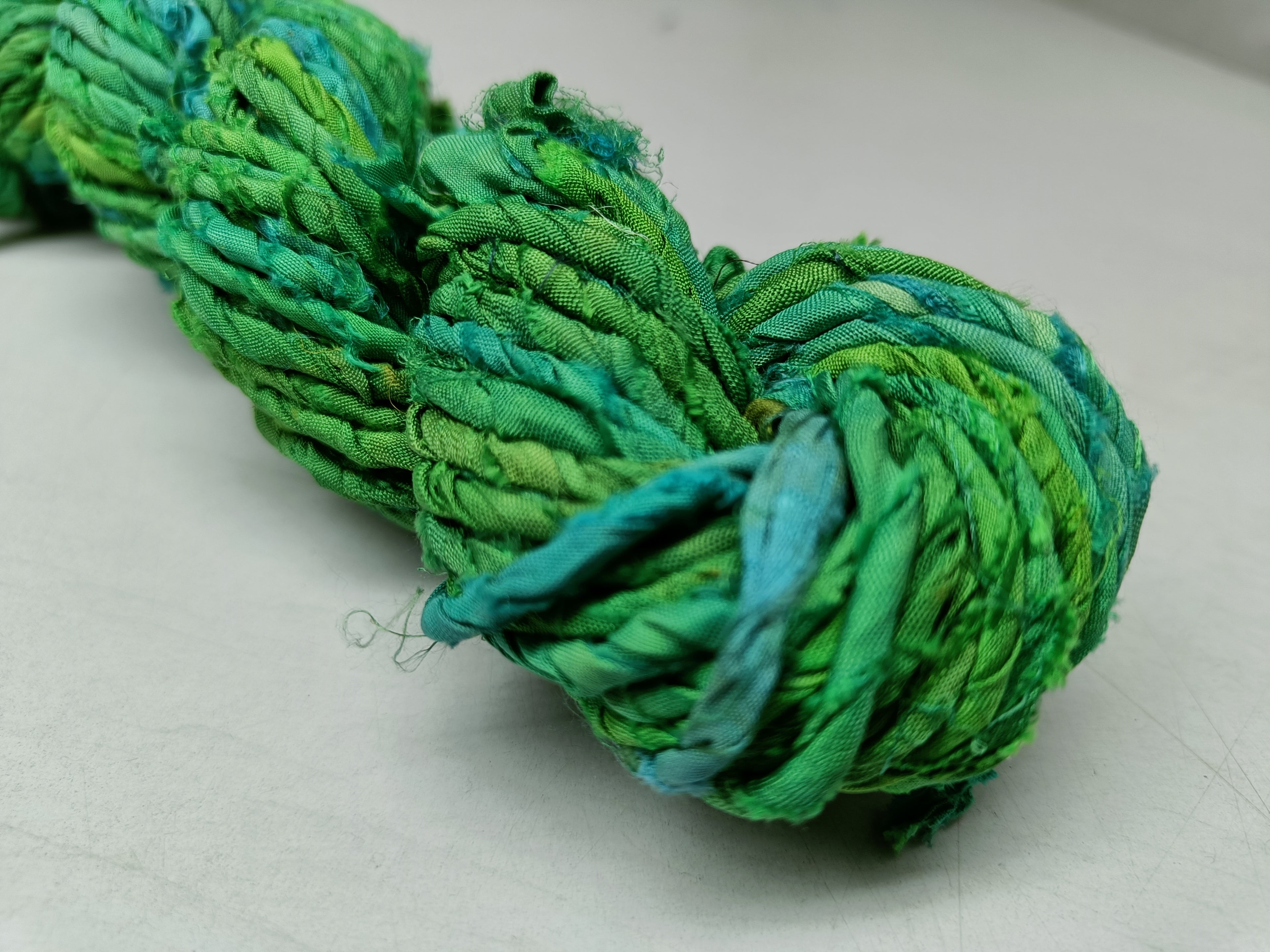 Recycled Sari Silk Twisted Ribbon, Premium Twisted Ribbon, Recycled Ribbon, Recycled Sari Ribbon-SilkRouteIndia