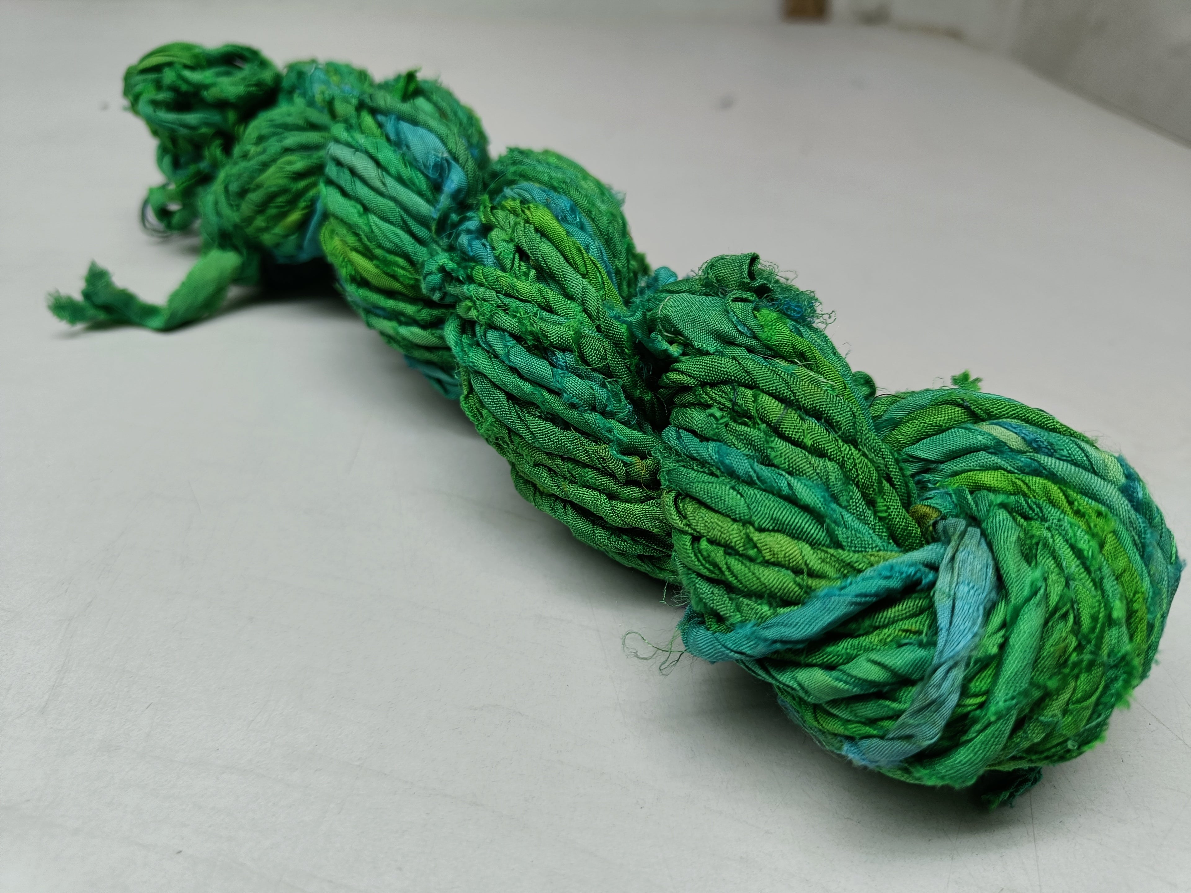 Recycled Sari Silk Twisted Ribbon, Premium Twisted Ribbon, Recycled Ribbon, Recycled Sari Ribbon - SilkRouteIndia