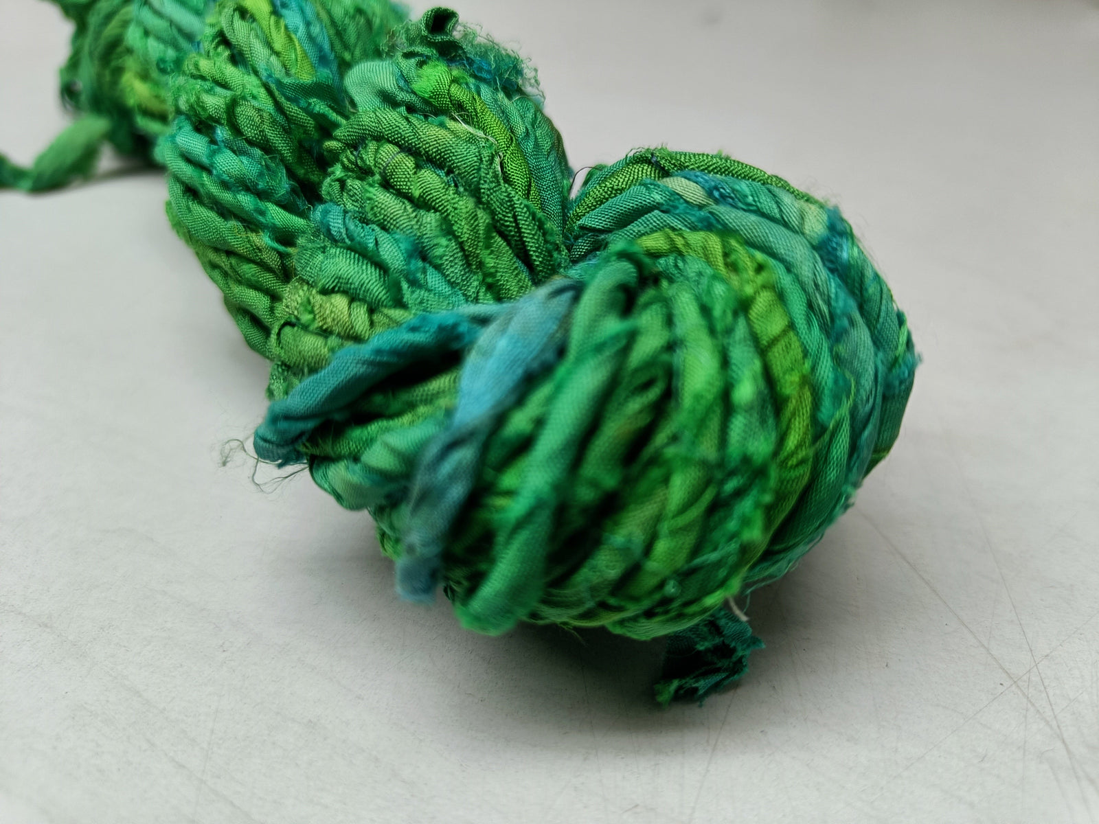 Recycled Sari Silk Twisted Ribbon, Premium Twisted Ribbon, Recycled Ribbon, Recycled Sari Ribbon - SilkRouteIndia