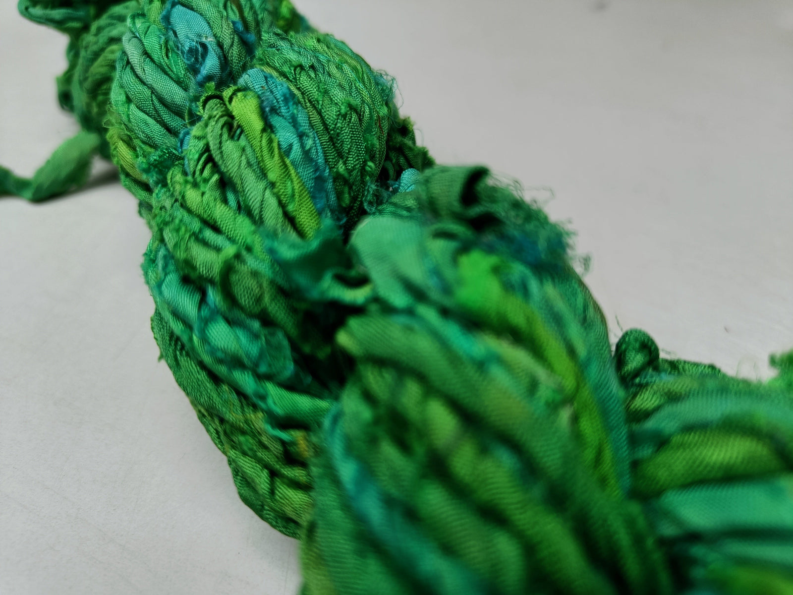 Recycled Sari Silk Twisted Ribbon, Premium Twisted Ribbon, Recycled Ribbon, Recycled Sari Ribbon - SilkRouteIndia