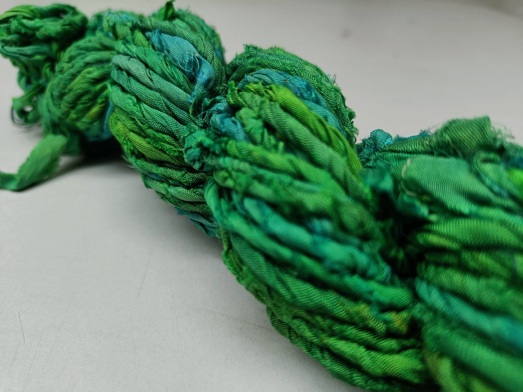 Recycled Sari Silk Twisted Ribbon, Premium Twisted Ribbon, Recycled Ribbon, Recycled Sari Ribbon -  SilkRouteIndia