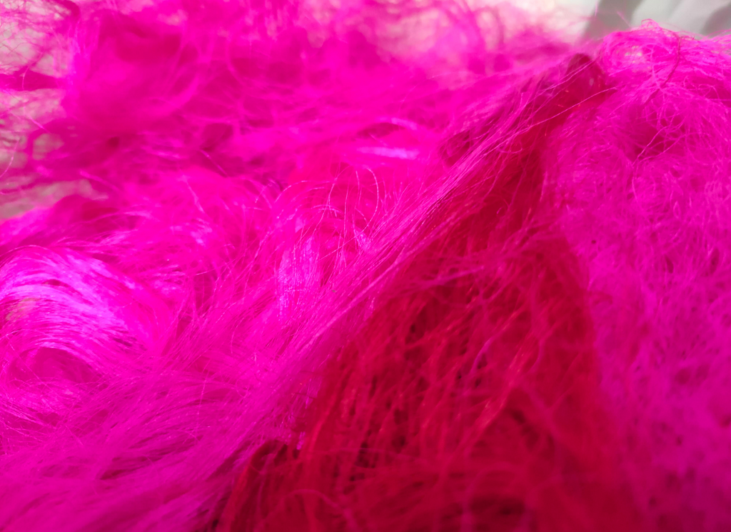 Recycled Sari Silk Fibers-Hotpink - Sari Fiber