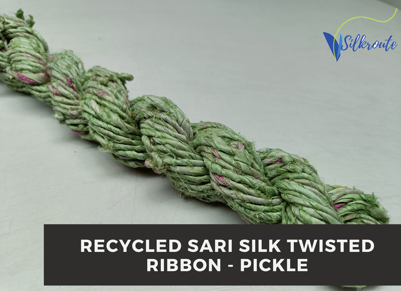 Recycled Twisted Ribbon - Pickle