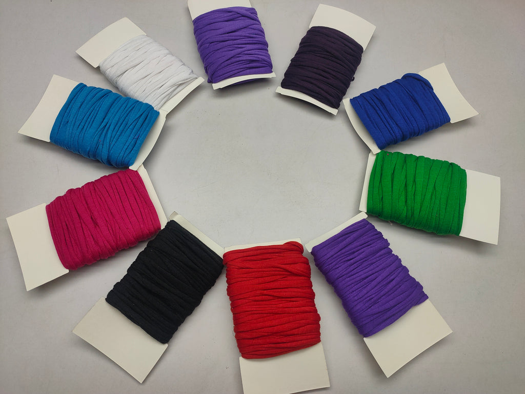 10Yard Recycled Tshirt Ribbon 10 Assorted Colors -&nbsp;Each of skein was hand dyed using professional dyes to avoid fading and color bleeding during future washing of your finished projects. Any plan to Buy Recycled Ribbon online.