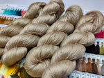 Mulberry Silk yarn (600 mts in 100gram) is a unique Silk Yarn ideal for Knitting. Mulberry Silk is very soft and shiny. It is Sock weight and is directly spun from the premium Mulberry Silk Tops. It is a yarn of Natural Protein Fiber. Mulberry Silk Yarn has compact structure, evenness, clean appearance, elegant luster, Good moisture-absorbing capability, good strength and elongation, with fine and soft fibers. It is useful for Weaving and Knitting.