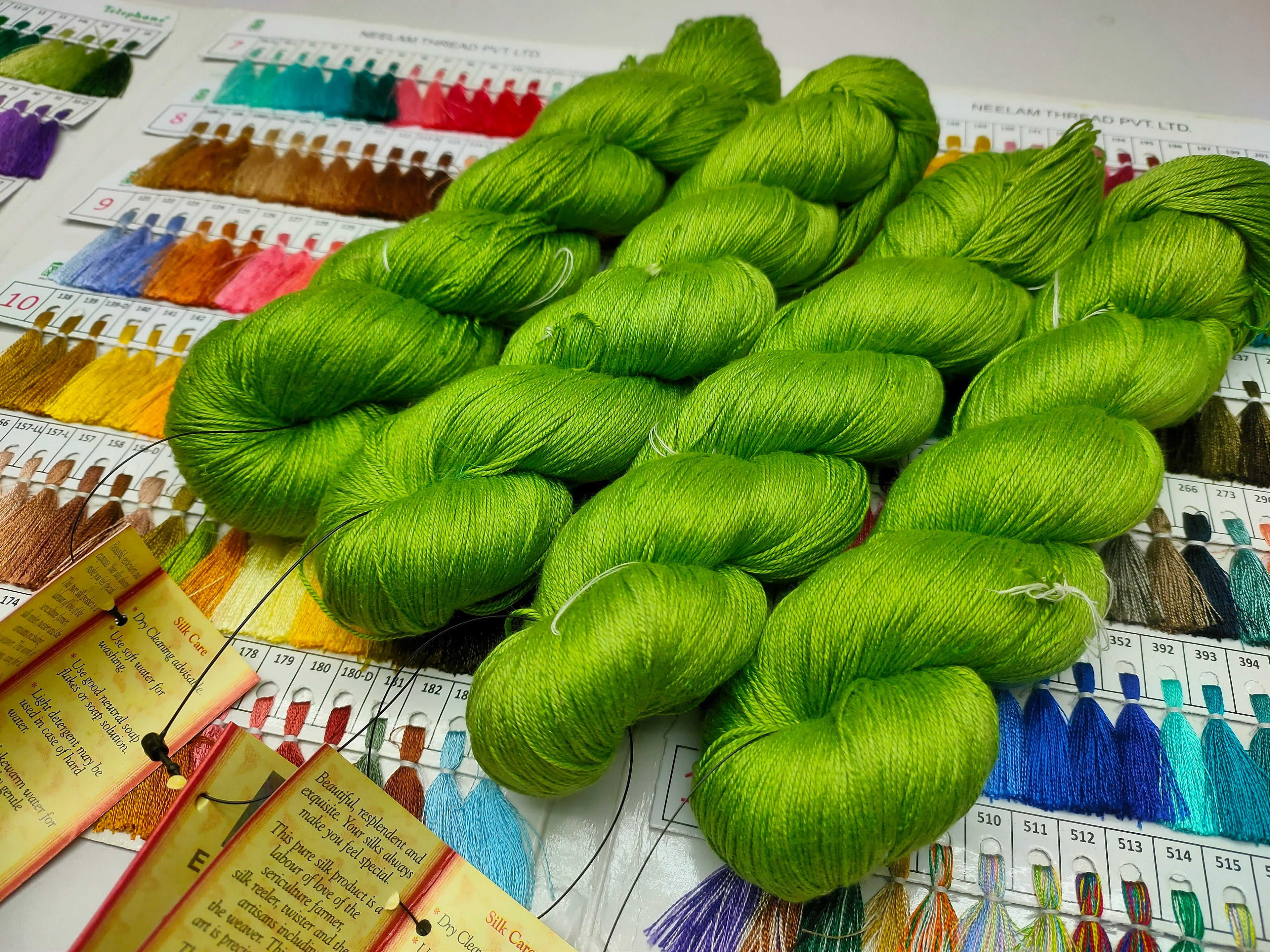 Mulberry Silk Yarn 600M/100Gr Sap Green