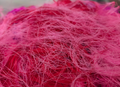 Recycled Sari Silk Fibers HotPink - SilkRouteIndia
