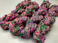 Braided Sari Silk Ribbon yarn is made of pure silk and is approximately an inch wide through out. Due to its handmade nature there might occasionally be variations in width. When silk fabric is cut and made into saris, wraps, and veils, there is always a bit left over. Rather than throw that waste fiber into the trash, it has been made into a beautiful, unique, soft yarn..!! Direct from India, this yarn is a truly recycled product. It is a bulky weight and is soft and easy to knit or crochet.