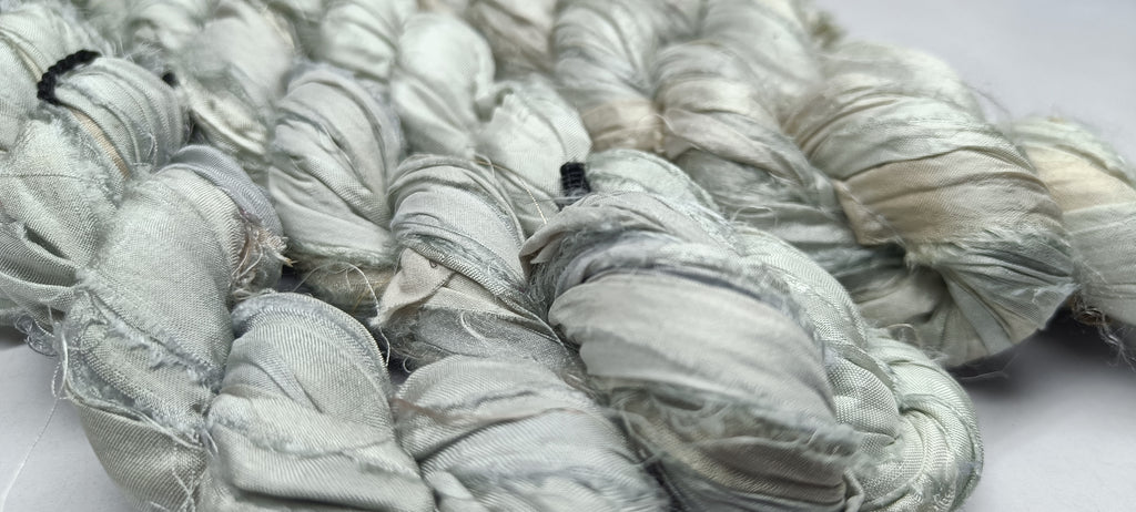 Recycled Sari Silk Ribbon - Recycled Yarn - Recycled Ribbon