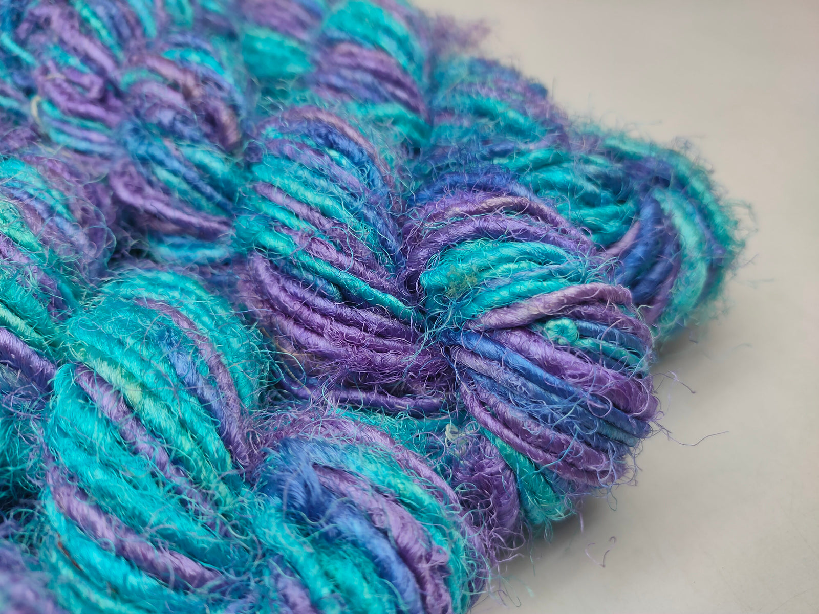 Recycled Sari Silk Yarn-Purple Haze