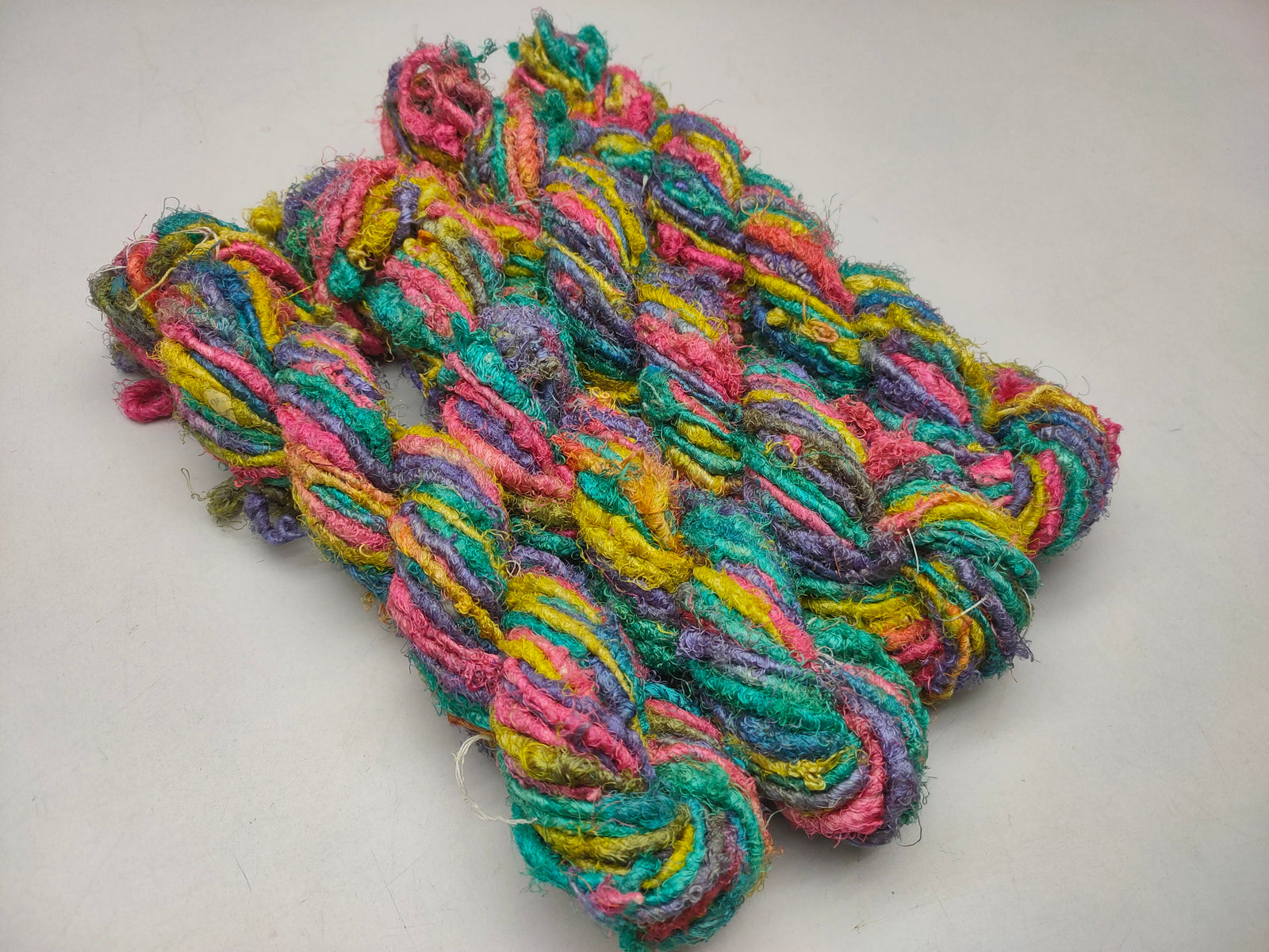 Recycled Sari Silk Yarn Magic Blue