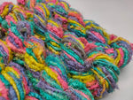 Recycle Sari Silk Yarn are the remnants of traditionally crafted Indian Saris and are extensively used in making hats, mittens, hued scarves, etc. We offer Recycle Sari Silk Yarn comprising of 100% and they are not over spun unlike some natural yarn. Each skein has distinct color, gauge, twist and texture. Varying in weight, our Recycled Sari Yarn are hailed for their quality and strength.