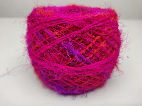 Recycled Sari Silk Yarn Prime Balls Pink