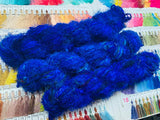 Recycled Sari Silk Yarn Prime - Indigo is available in multitude of colors, and being premium, you get extra length of yarn in the same weight. We fabricate Himalaya Silk Yarn from the bi-product of sari and silk production units. 