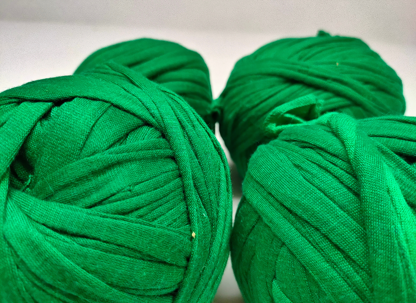 Recycled Tshirt Ribbon Each of skein was hand dyed using professional dyes to avoid fading and color bleeding during future washing of your finished projects.