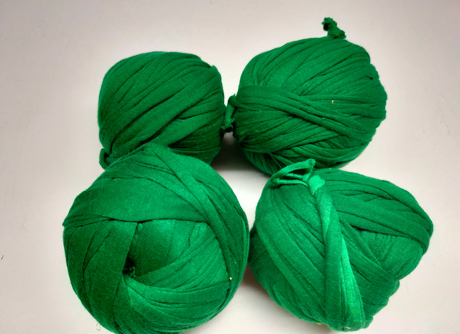 Recycled Tshirt Ribbon Each of skein was hand dyed using professional dyes to avoid fading and color bleeding during future washing of your finished projects.