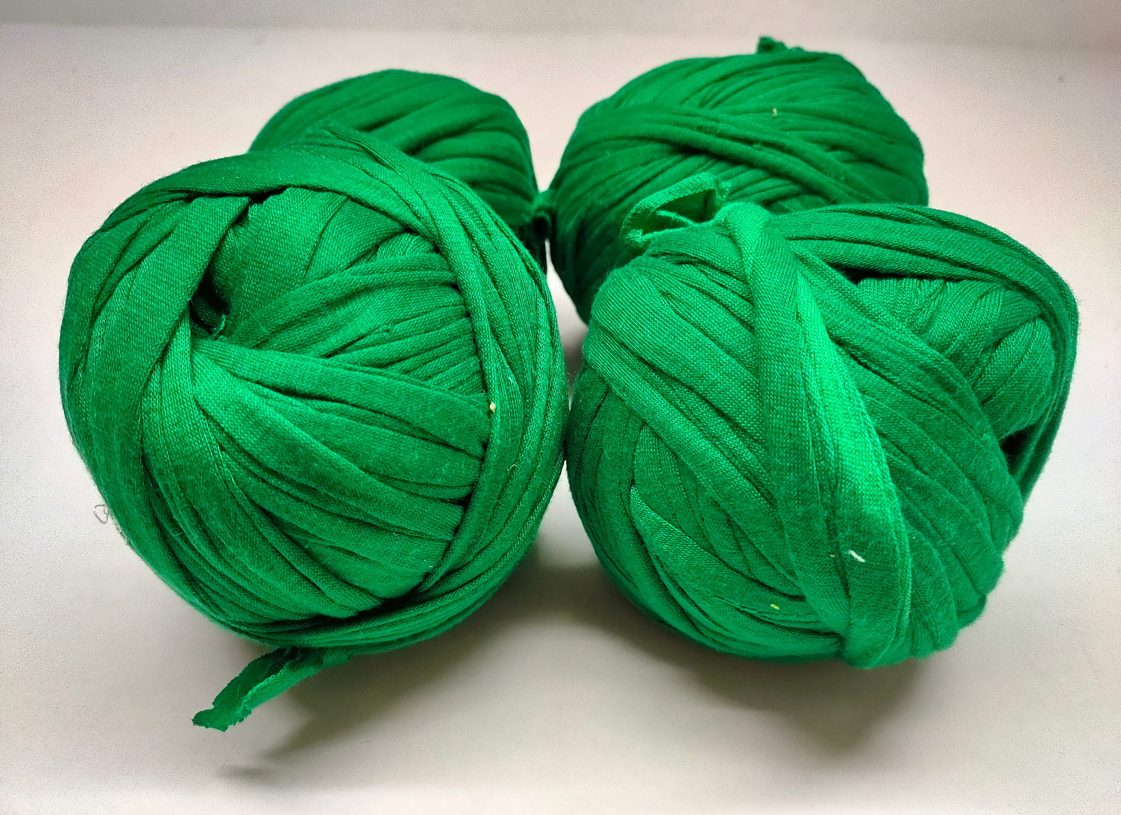 Recycled Tshirt Ribbon Each of skein was hand dyed using professional dyes to avoid fading and color bleeding during future washing of your finished projects.