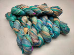 Recycled Sari silk Ribbon is the by-product of colorful saris that women wear in India. It is the loose ends of saris collected from industrial mills in India that is torn in stripes and sewn end to end to make beautiful and colorful ribbons. 