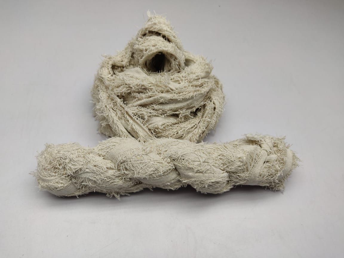 Cotton Frizz Ribbon - White
