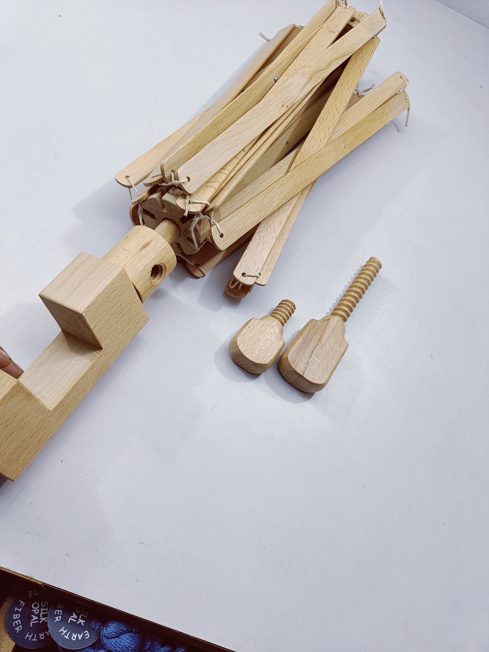 Wood Yarn Swift Umbrella | Yarn Umbrella | Large Umbrella for yarn | Hanks to Balls in Yarn Winder | Skeins Winder | Skeins Umbrella  This Yarn Umbrella has hexagonal hands which can extends and collapse. The Base of swift Umbrella rotates at its own swing, allowing you to wind your silk, cotton or linens and yarn threads