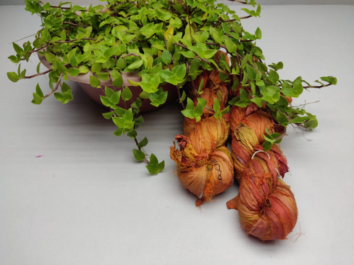 Recycled Sari silk Ribbon is the by-product of colorful saris that women wear in India. It is the loose ends of saris collected from industrial mills in India that is torn in stripes and sewn end to end to make beautiful and colorful ribbons. The vibrant colors and unique texture of these silk fabric,