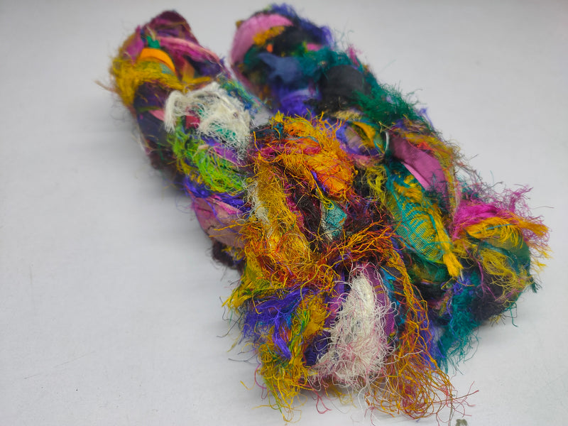 Recycled Sari Silk Ribbon - Eye Lash