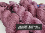 Mulberry Silk Yarn - 600M/100Gram - Wine - SilkRouteIndia