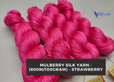 Mulberry Silk Yarn - 600M/100Gr. - Strawberry - SilkRouteIndia