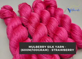 Mulberry Silk Yarn - 600M/100Gr. - Strawberry - SilkRouteIndia