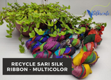 Recycled Sari Silk Ribbon - MultiColor - SilkRouteIndia
