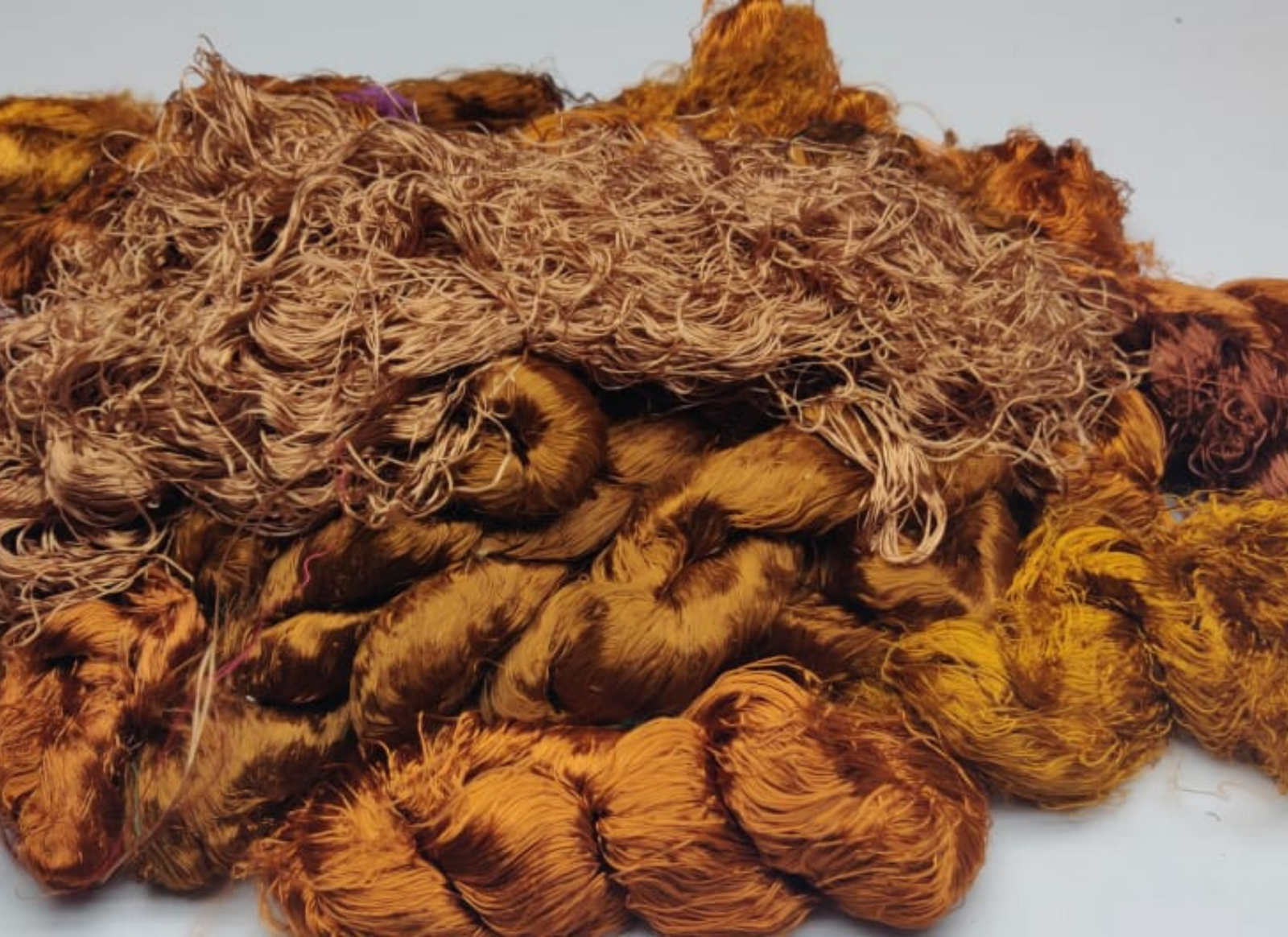 Banana Yarn Fiber - Golden Brown - SilkRouteIndia