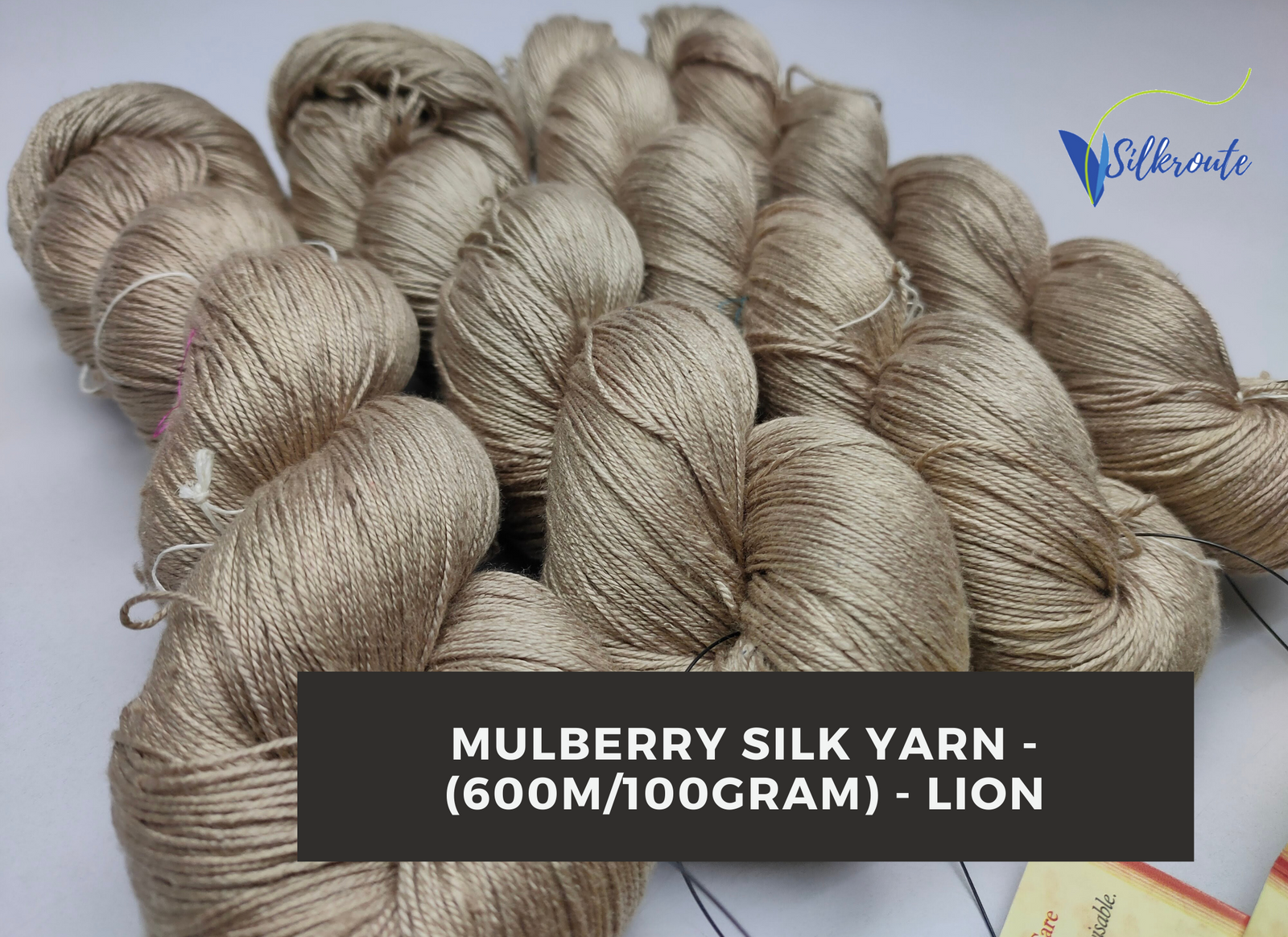 Mulberry Silk Yarn - 600M/100Gram - Lion - SilkRouteIndia
